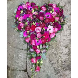 Blomsterhjerte til begravelse i Odder og opland