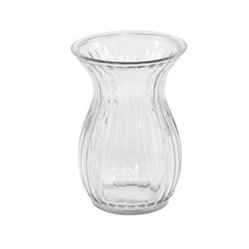 Klar vase til mindre buketter – højde: 17 cm – diameter: 12 cm