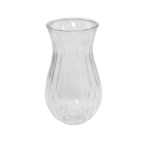 Klar vase til mellemhøje/høje buketter – højde: 23 cm – diameter: 12,5 cm